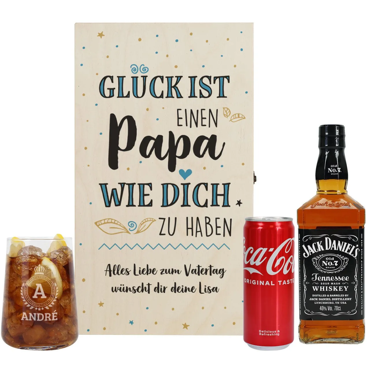 Jack Daniels Geschenkset für den besten Papa zum Vatertag oder Geburtstag