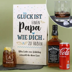 Jack Daniels Geschenkset für den besten Papa zum Vatertag oder Geburtstag