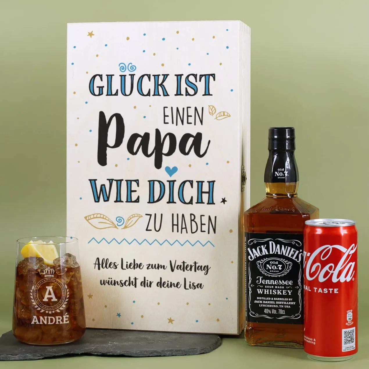 Jack Daniels Geschenkset für den besten Papa zum Vatertag oder Geburtstag