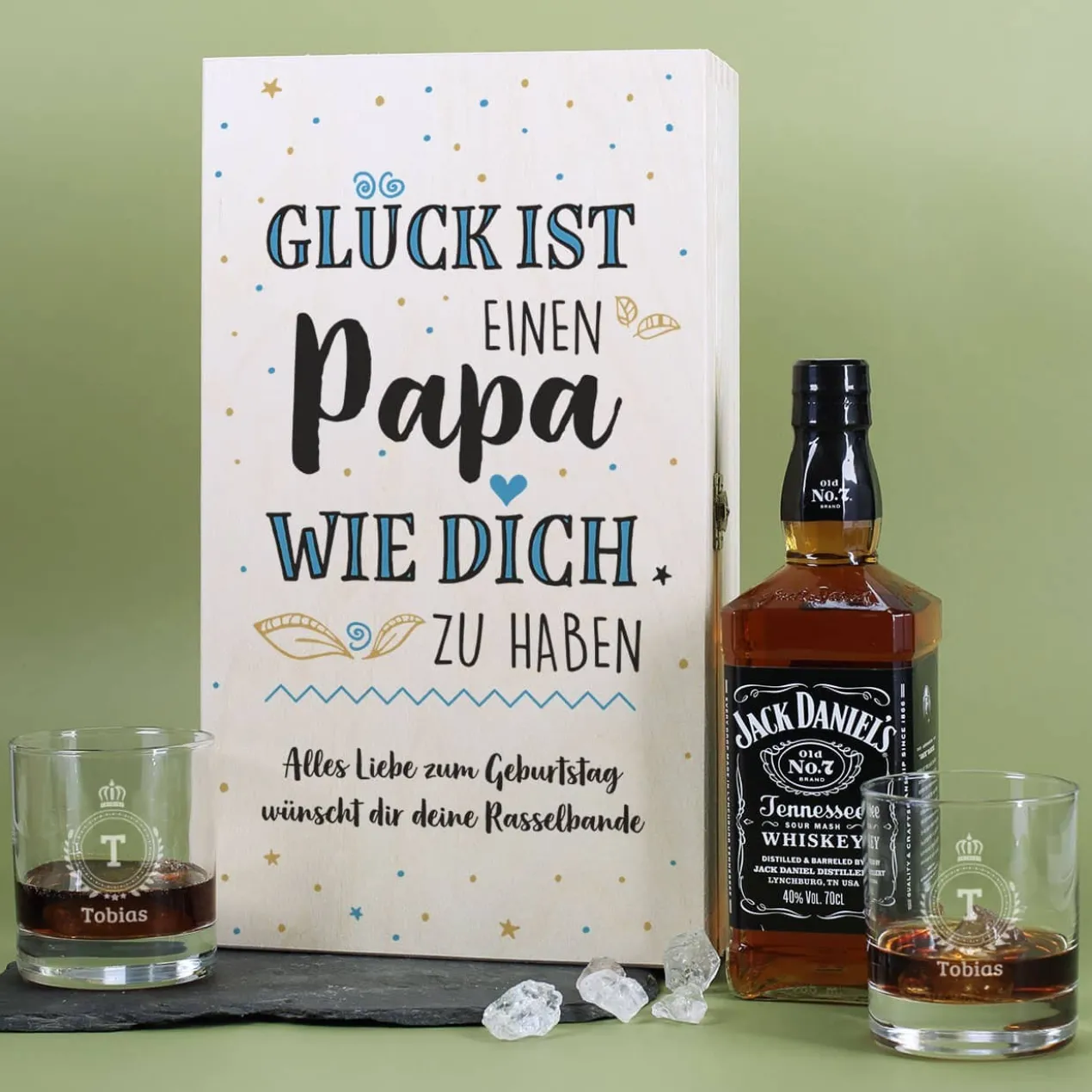 Jack Daniels Geschenkset für den besten Papa zum Vatertag oder Geburtstag