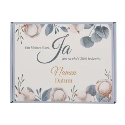 Ja - Ein kleines Wort, das so viel Glück bedeutet - kleine Geschenkverpackungsbox zur Hochzeit