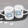 25 Jahre gemeinsam - Paartassen zur Silberhochzeit mit Namen