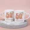 50 Jahre gemeinsam - Paartassen zur Goldhochzeit mit Namen