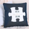 Jeanskissen Puzzle mit Namen des Paares