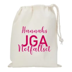 JGA Notfallset-Sack mit dem Namen der Braut | 2 Größen wählbar