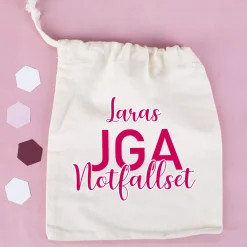 JGA Notfallset-Sack mit dem Namen der Braut | 2 Größen wählbar