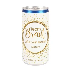 JGA-Secco für Braut und Team Braut mit Name und Datum