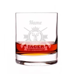 Jäger aus Leidenschaft - graviertes Whiskyglas mit Name