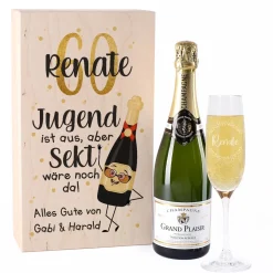Jugend ist aus, aber Sekt wäre noch da! - Champagner Geschenkset zum Geburtstag