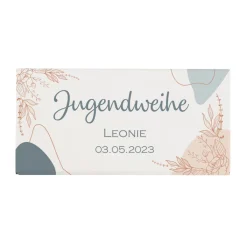 Jugendweihe - 100g Schokolade bedruckt mit Name und Datum