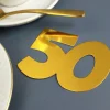 Jumbo Konfetti zur goldenen Hochzeit | Motiv 50 | XXL Deko Zahlen in Gold | 20 Stück Set