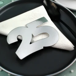 Jumbo Konfetti zur Silberhochzeit | Motiv 25 | XXL Deko Zahlen in Silber | 20 Stück Set