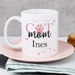 Kaffeetasse Cat Mom | Cat Dad mit Namen