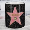 Kaffee-Tasse Walk of Fame mit Stern und Wunschnamen