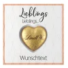 Karte Lieblings... - mit Lindt Schokoherz und Ihrem Wunschtext