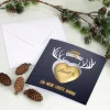 Karte Merry Christmas mit Lindt Schokoherz