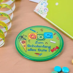 Karte mit abc Button zur Einschulung