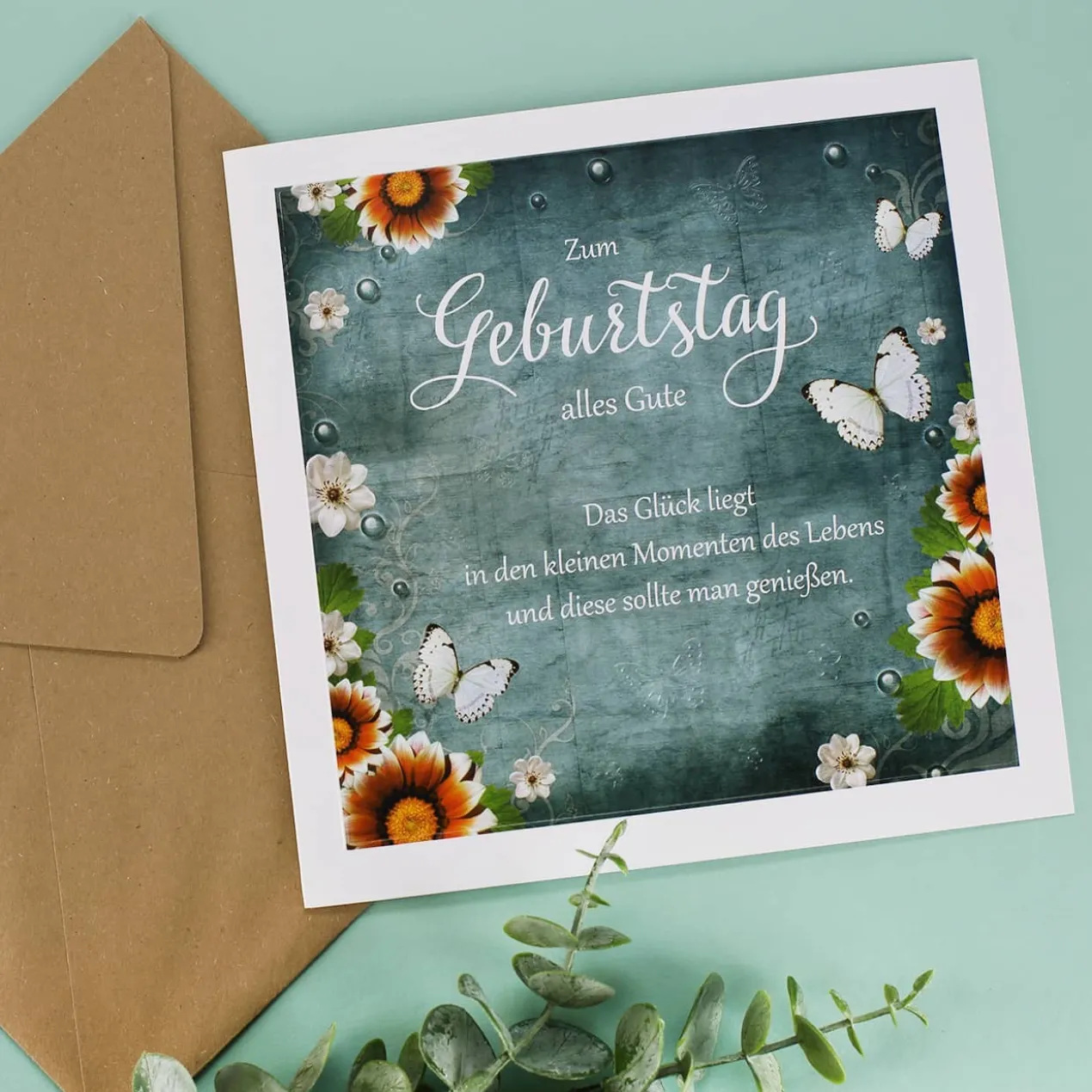 Karte zum Geburtstag - Glück - Nature Card