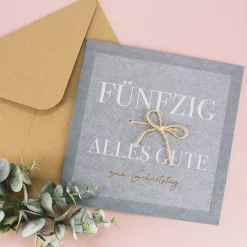 Karte zum 50. Geburtstag - Nature Card