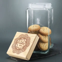 Keksdose / Vorratsglas „Eid Mubarak“ mit Wunschname für Ramadan & festliche Anlässe