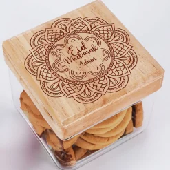 Keksdose / Vorratsglas „Eid Mubarak“ mit Wunschname für Ramadan & festliche Anlässe
