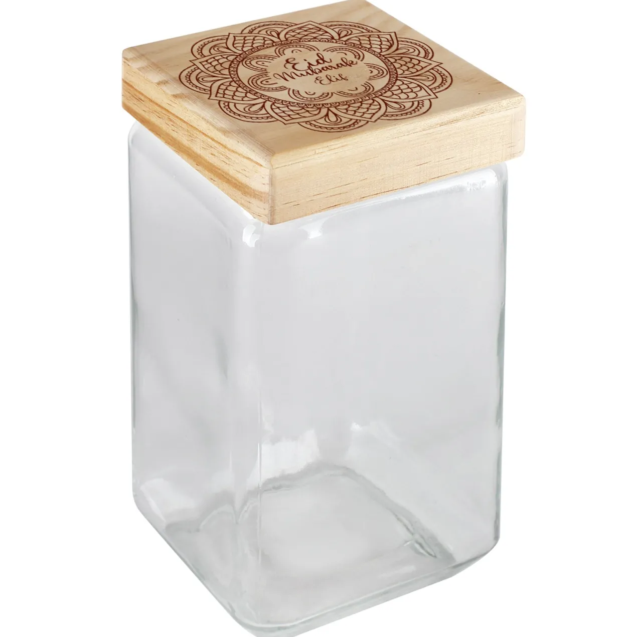 Keksdose / Vorratsglas „Eid Mubarak“ mit Wunschname für Ramadan & festliche Anlässe