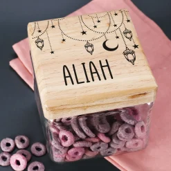 Keksdose / Vorratsglas „Orientalische Kette“ mit Wunschname für Ramadan & festliche Anlässe