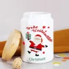 Keramikdose mit Weihnachtsmannmotiv und Personalisierung