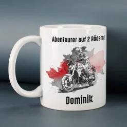 Keramiktasse mit Naked Bike Motiven, personalisiert | Geschenk für Motorradfahrer & Biker