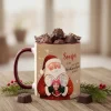 Keramiktasse mit Weihnachtsmann & Foto im Lebkuchenherz | Personalisiert mit Name zu Weihnachten