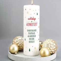 Kerze als Adventskalender mit Wichtel und Wunschtext | Wichtelige Weihnachtszeit