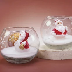Kerze im Glas - Schneemann oder Weihnachtsmann