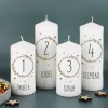 Kerzen für den Adventskranz mit Wunschtexten