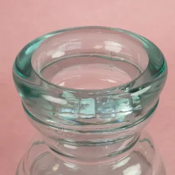 Kerzenhalter aus Glas handgearbeitet | Kerzenständer aus 100% recyceltem Glas für Stumpenkerzen
