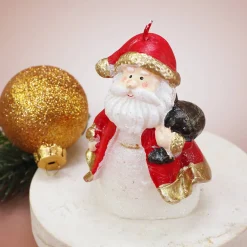 Kerze Weihnachtsmann oder Schneemann