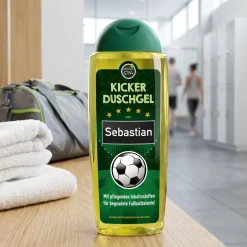 Kicker Duschgel mit Name für Fußballer