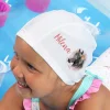 Kinderbadekappe mit Pferde-Motiv und Name bedruckt