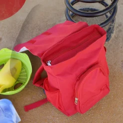 Kindergarten Rucksack in Rot mit Einhorn Motiv | Geschenk für Mädchen personalisiert mit Name