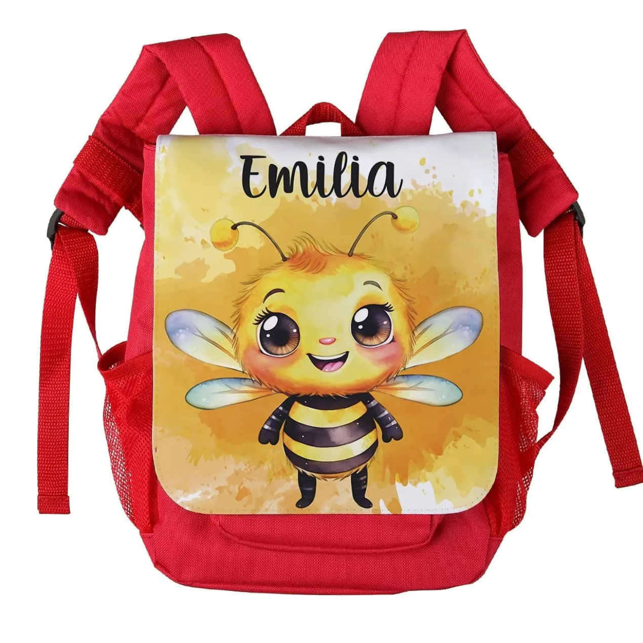 Kindergartenrucksack mit Bienchen Motiv und Name