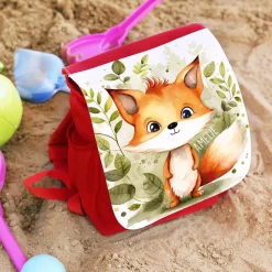 Kindergartenrucksack mit kleinem Fuchs und Ihrem Wunschnamen