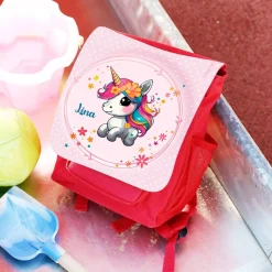Kindergartenrucksack mit niedlichem Einhorn und Name