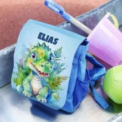 Kindergartenrucksack mit Watercolor Dino und Name
