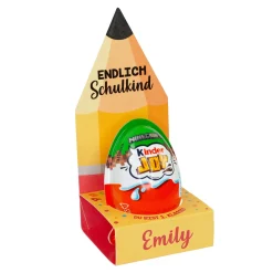Kinder Joy in Geschenkverpackung personalisiert mit Name | Geschenk zur Einschulung