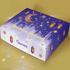 Kinder Ramadan Kalender mit Name - Laternen, Mond und Sternen Motiv zum selbst Befüllen