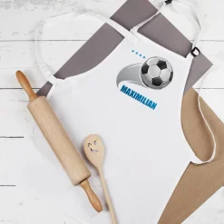 Kinderschürze mit Fußball-Motiv und Name