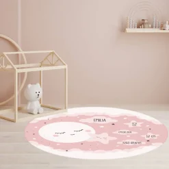 Kinderteppich zur Geburt mit Personalisierung in zwei Farben