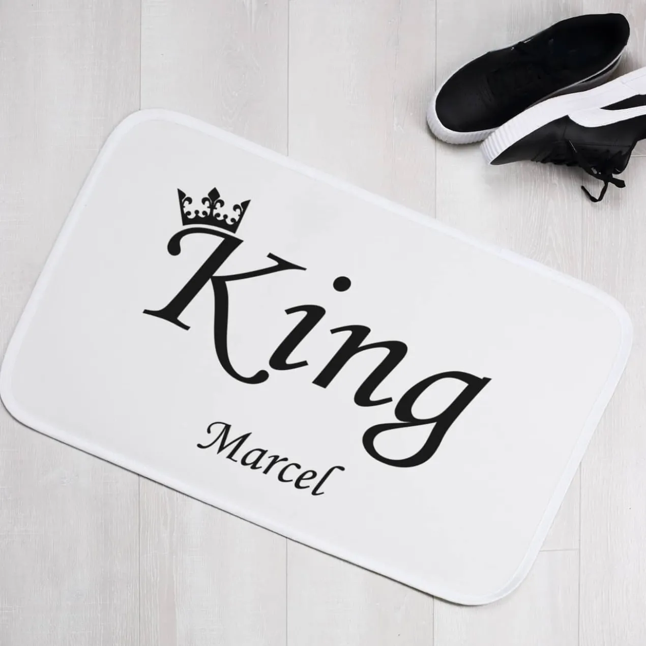 King & Queen - Badematten 2er Set mit Ihren Namen
