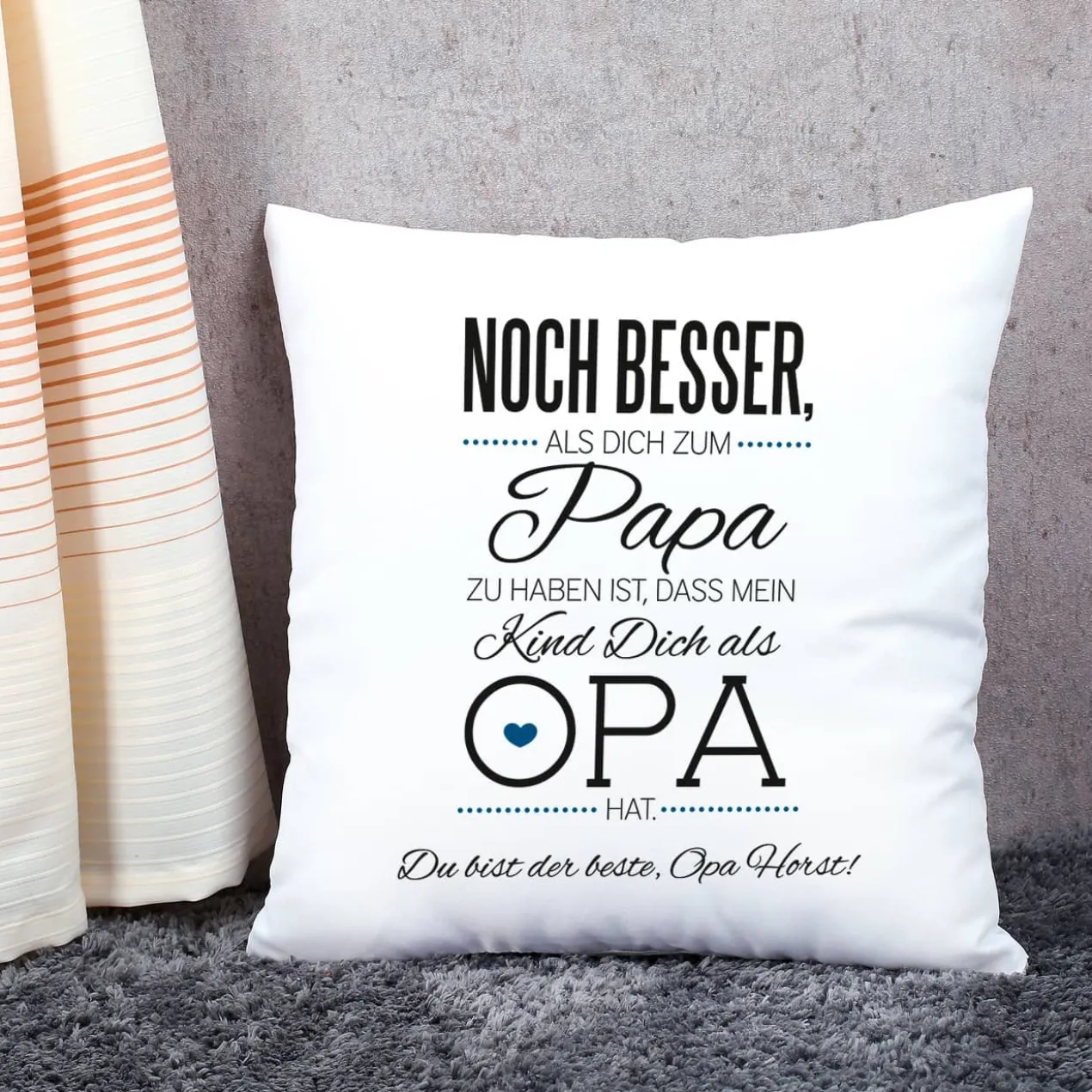 Kissen für den besten Opa mit tollen Spruch und persönlichen Text