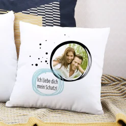 Kissen mit Foto und Wunschtext