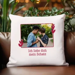 Kissen mit Ihrem Foto und Text